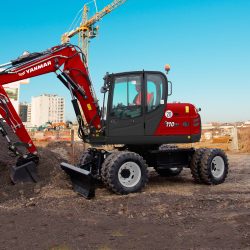 b110 yanmar pelle sur pneus